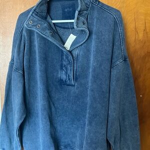 Aerie Blue Pullover Sweatshirt